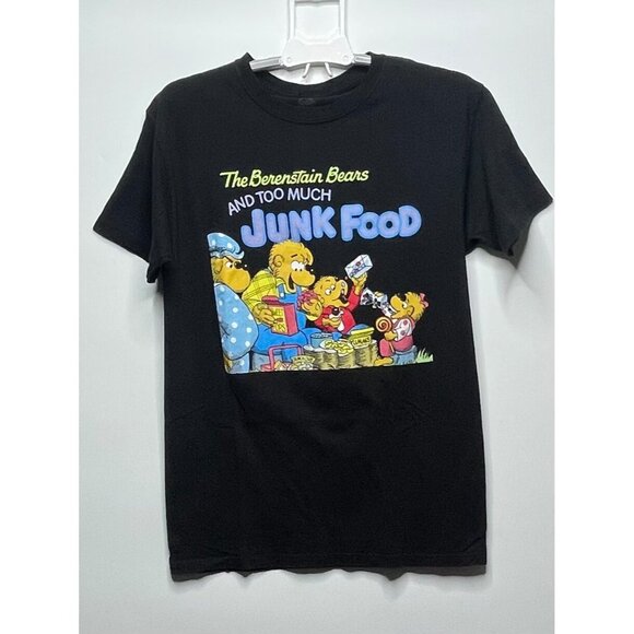 American Vintage The Berestain Bears Shirt Too Much Junk Food M - Picture 1 of 5